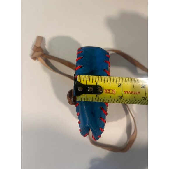 Vintage Handcrafted Leather & Suede Shoulder Bag With Floral Embroidery & Messag - Picture 11 of 11